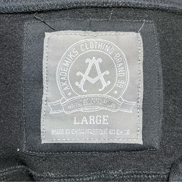 Akademiks AKDMKS Vest Mens Large Black Adjustable Collar Pockets Full Zip - Picture 4 of 10